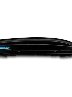 Levný Střešní box Kamei Husky L- objem 330l / pravostranné otevírání / černý matný