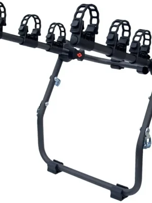 Must-Have Nosič na 3 jízdní kola na zadní / páté dveře Menabo Mistral - pozinkovaná ocel / vhodný pro Fatbike a kola s širokými plášti