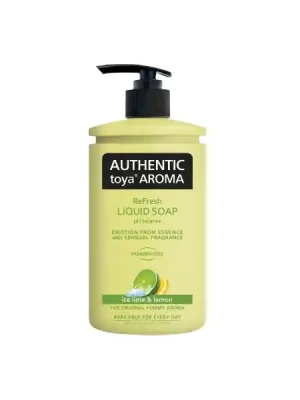 Sleva Authentic toya aroma tekuté mýdlo s dávkovačem 400ml Ice lime&Lemon
