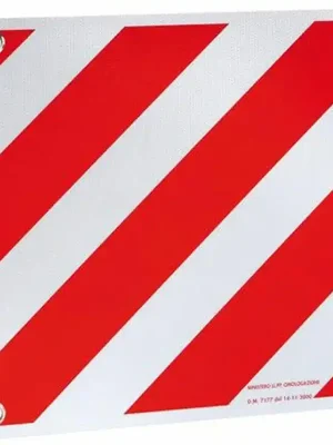 Sleva Reflexní tabule / cedule 50x50cm normovaná E - aluminium / červenobílá / Itálie