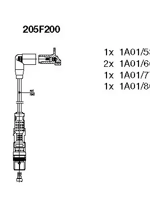 Akční Nabídka Sada kabelů pro zapalování BREMI 205F200