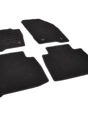 Autokoberce textilní přesné černé / černé obšití - Ford S-Max II (2015-2021) 5-sedadel Tovární Cena