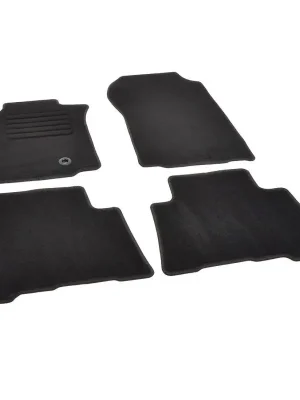 Autokoberce textilní přesné černé / černé obšití - Toyota Land Cruiser Prado (Typ J150) (2013-2023) 5-sedadel Nová Kolekce