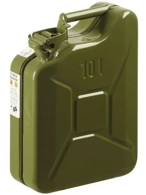 Novinka Kanystr na pohonné hmoty / benzín / naftu 10l / kovový - Army