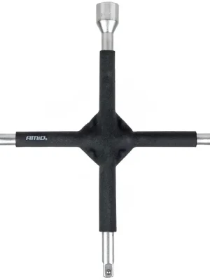 Dokud Zásoby Vydrží Klíč na šrouby a matice kol - křížový skládací pogumovaný 17mm / 19mm / 21mm / 1/2-palce