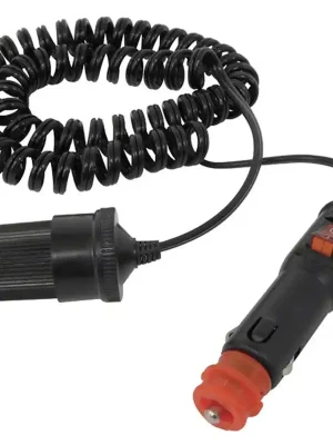 Kabel prodlužovací do zásuvky zapalovače 12V 24V / délka 2.5m / kontrolka / vypínač Hit Sezóny