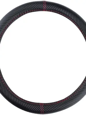 Potah volantu 37-39cm - karbon / červené obšití Poslední Šance