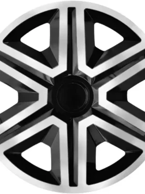 Ozdobné kryty kol / poklice 16 palců - Action Silver Black - sada 4ks Novinka