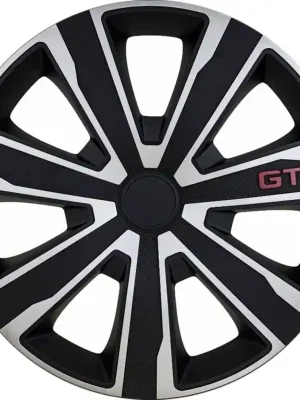 Ozdobné kryty kol / poklice 16 palců - GTR Carbon Silver Black - sada 4ks Cenově Výhodný