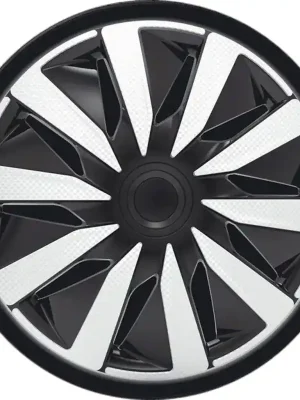 Ozdobné kryty kol / poklice 16 palců - Lazio Carbon Silver Black - sada 4ks Akční Cena