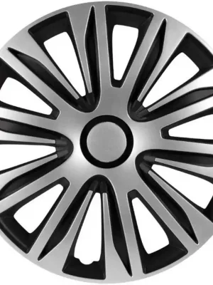 Časově Omezené Ozdobné kryty kol / poklice 16 palců - Nardo Silver Black - sada 4ks