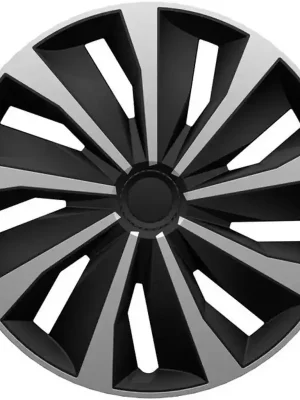 Ozdobné kryty kol / poklice 16 palců - Ultratech Grip Silver Black - sada 4ks Novinka