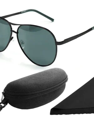 Nová Kolekce Brýle sluneční Polarized 290038 - obroučky černé / skla tmavá / polarizační skla / pouzdro a utěrka
