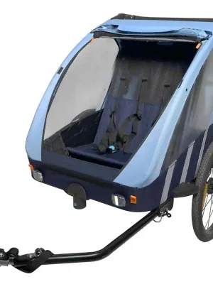 Akční Cena Přívěs / vozík za jízdní kolo Bellelli Trailblazer pro 1/2 děti - světle modrý