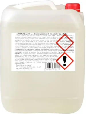 Zlevněný Čistící prostředek na plochy a podlahy / dezinfekce Sanitiz 10l