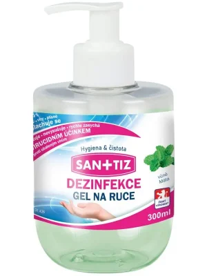 Dezinfekční gel na ruce / dezinfekce Sanitiz 300ml - parfém máta / obsahuje Aloe Vera Pouze Dnes