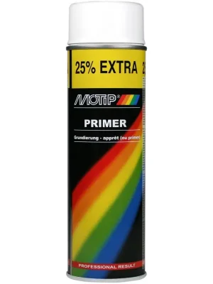 Vrácení Zdarma Barva základová 500ml - primer šedý / rychleschnoucí akrylový základní nátěr na dřevo / kov / hliník / sklo / kámen