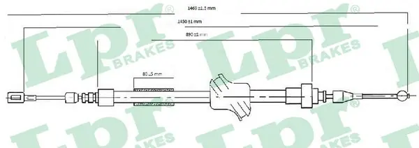 Tažné lanko, parkovací brzda LPR C0034B Vrácení Zdarma
