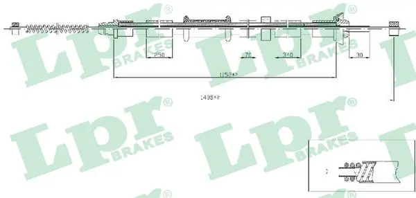 Nejlepší Cena Tažné lanko, parkovací brzda LPR C0518B