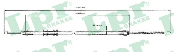 Tažné lanko, parkovací brzda LPR C0700B Autentický