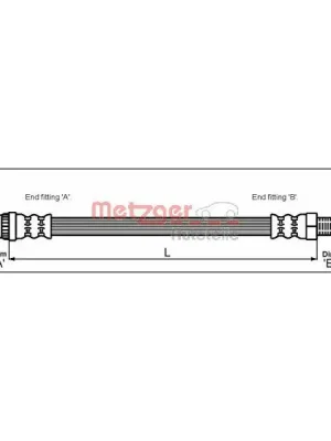 Brzdová hadice METZGER 4114769 Must-Have