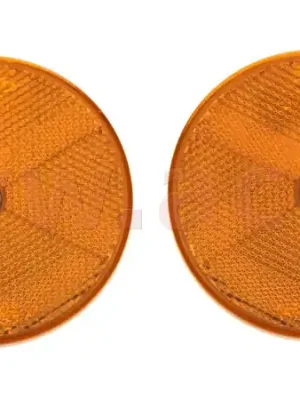 Rychlé Dodání Univerzální odrazka kulatá s montážním otvorem, oranžová (průměr 84 mm) 2 ks