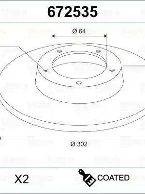 Brzdový kotouč VALEO 672535 Pouze Dnes