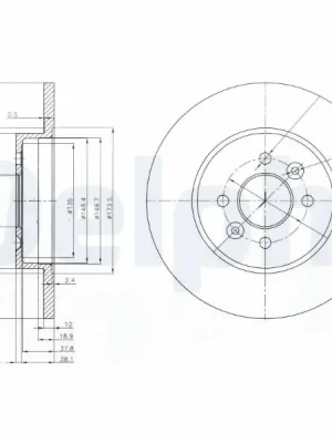 Nejlepší Volba Brzdový kotouč DELPHI BG3992