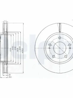 Nejlepší Volba Brzdový kotouč DELPHI BG4147