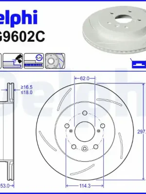 Brzdový kotouč DELPHI BG9602C Přímo Od Výrobce