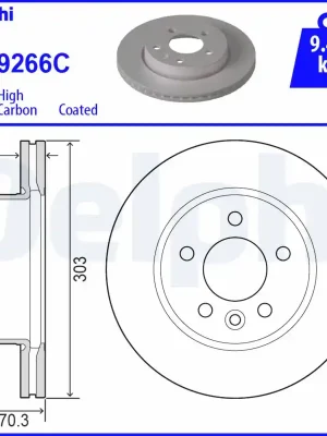 Nová Kolekce Brzdový kotouč DELPHI BG9266C