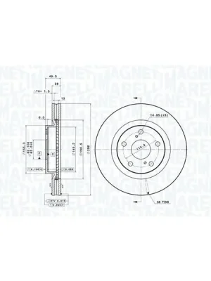 Brzdový kotouč MAGNETI MARELLI 360406078801 Novinka