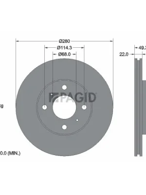 Pouze Dnes Brzdový kotouč PAGID 50342N