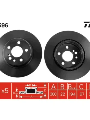 Brzdový kotouč TRW DF2596 Novinka