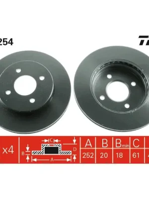 Brzdový kotouč TRW DF4254 Sleva