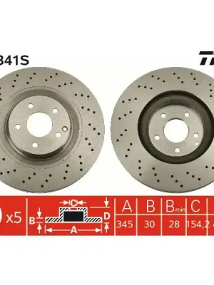 Brzdový kotouč TRW DF4341S Akce