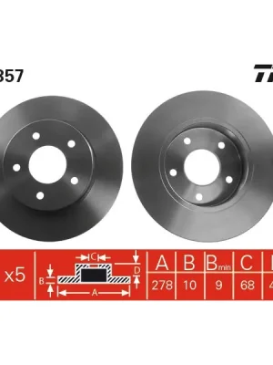Akce Brzdový kotouč TRW DF4357