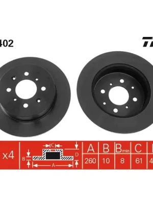 Vrácení Zdarma Brzdový kotouč TRW DF4402