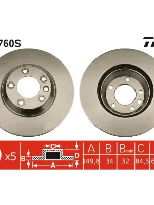 Brzdový kotouč TRW DF4760S Přímo Od Výrobce