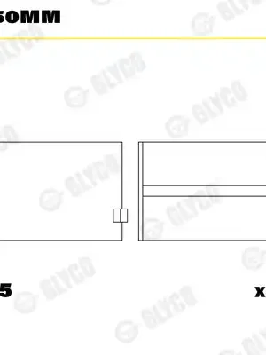 Hlavní ložiska klikového hřídele GLYCO H10575050mm Sleva