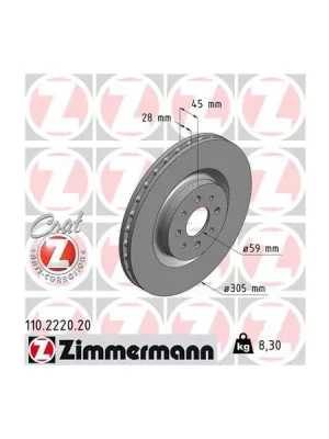 Levný Brzdový kotouč ZIMMERMANN 110.2220.20