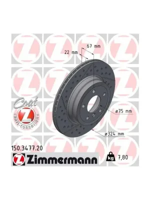 Nízká Cena Brzdový kotouč ZIMMERMANN 150.3477.20