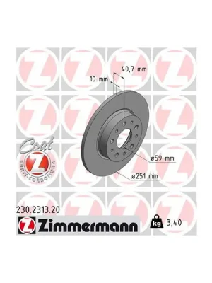Výprodej Brzdový kotouč ZIMMERMANN 230.2313.20