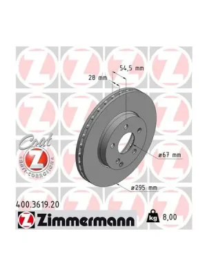 Kup Teď Brzdový kotouč ZIMMERMANN 400.3619.20