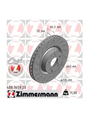 Sleva Brzdový kotouč ZIMMERMANN 400.3659.20