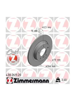 Brzdový kotouč ZIMMERMANN 430.2611.20 Finální Výprodej
