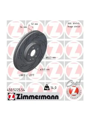 Brzdový kotouč ZIMMERMANN 450.5225.54 Výprodej
