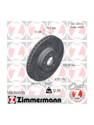 Výhodná Nabídka Brzdový kotouč ZIMMERMANN 550.5601.55