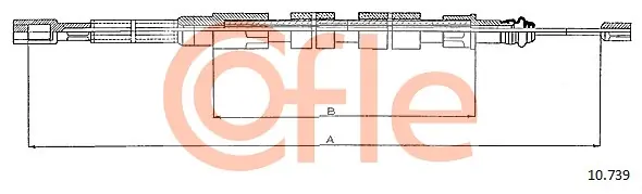 Tažné lanko, parkovací brzda COFLE 10739 Přímo Od Výrobce