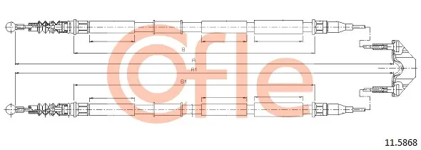 Finální Výprodej Tažné lanko, parkovací brzda COFLE 115868
